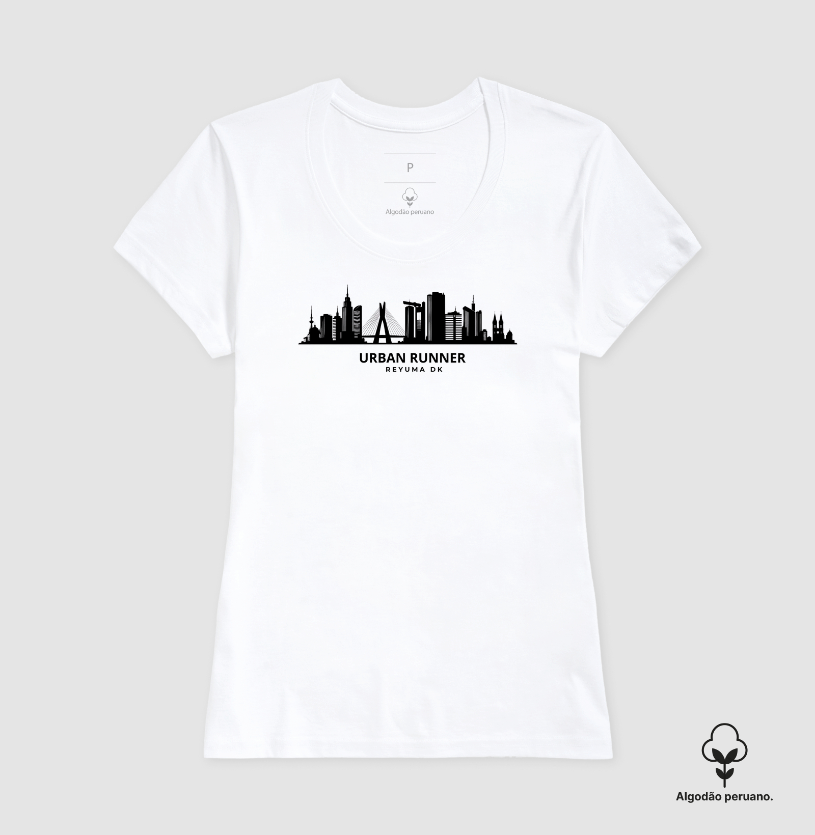 Camiseta Masculina, Feminina, Babylook e Unissex de Algodão Peruano Corrida "Urban Runner"  - Imagem 4