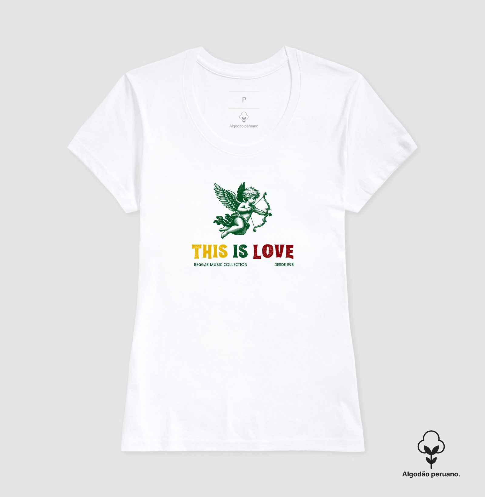 Camiseta This Is Love! Coleção Reggae.  Masculino e feminino. Algodão Peruano. - Imagem 8