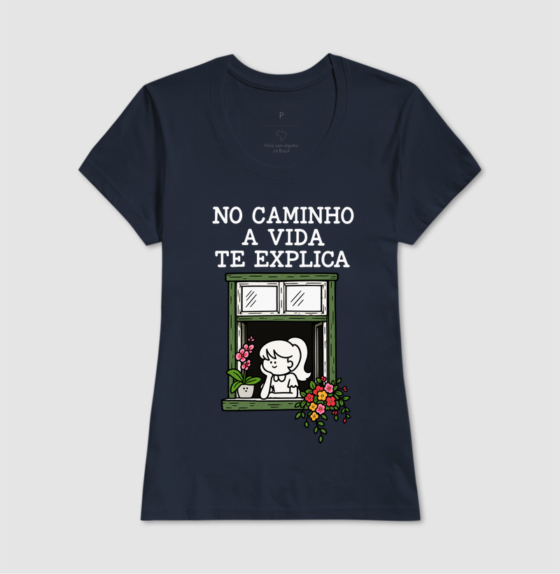 Camiseta No Caminho a Vida Te Explica (estampa G) - Imagem 7