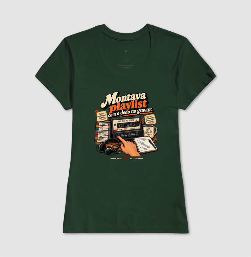 MONTAVA PLAYLIST COM O DEDO NO GRAVAR - Modo Capivara - Camiseta - Imagem 15