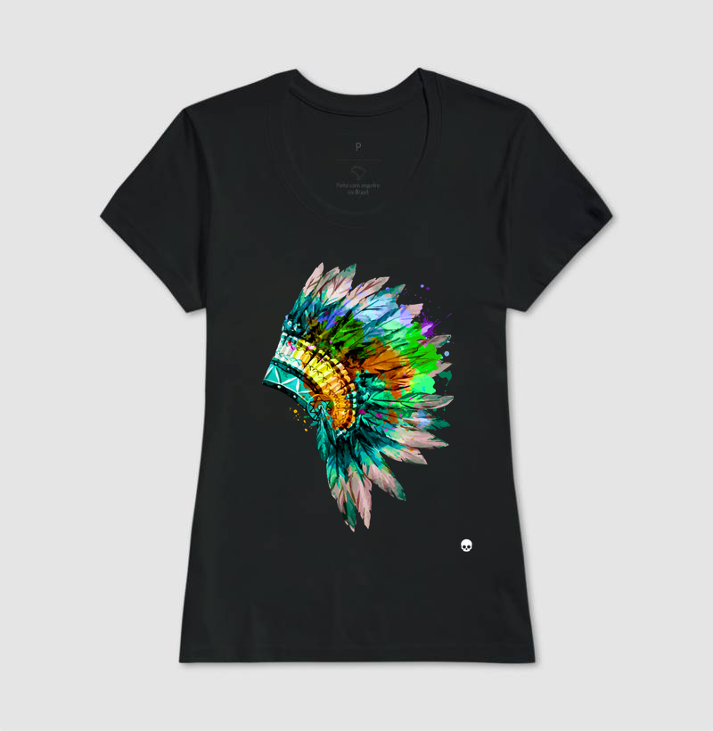 Camiseta Umbanda Cocar Caboclo - Imagem 3