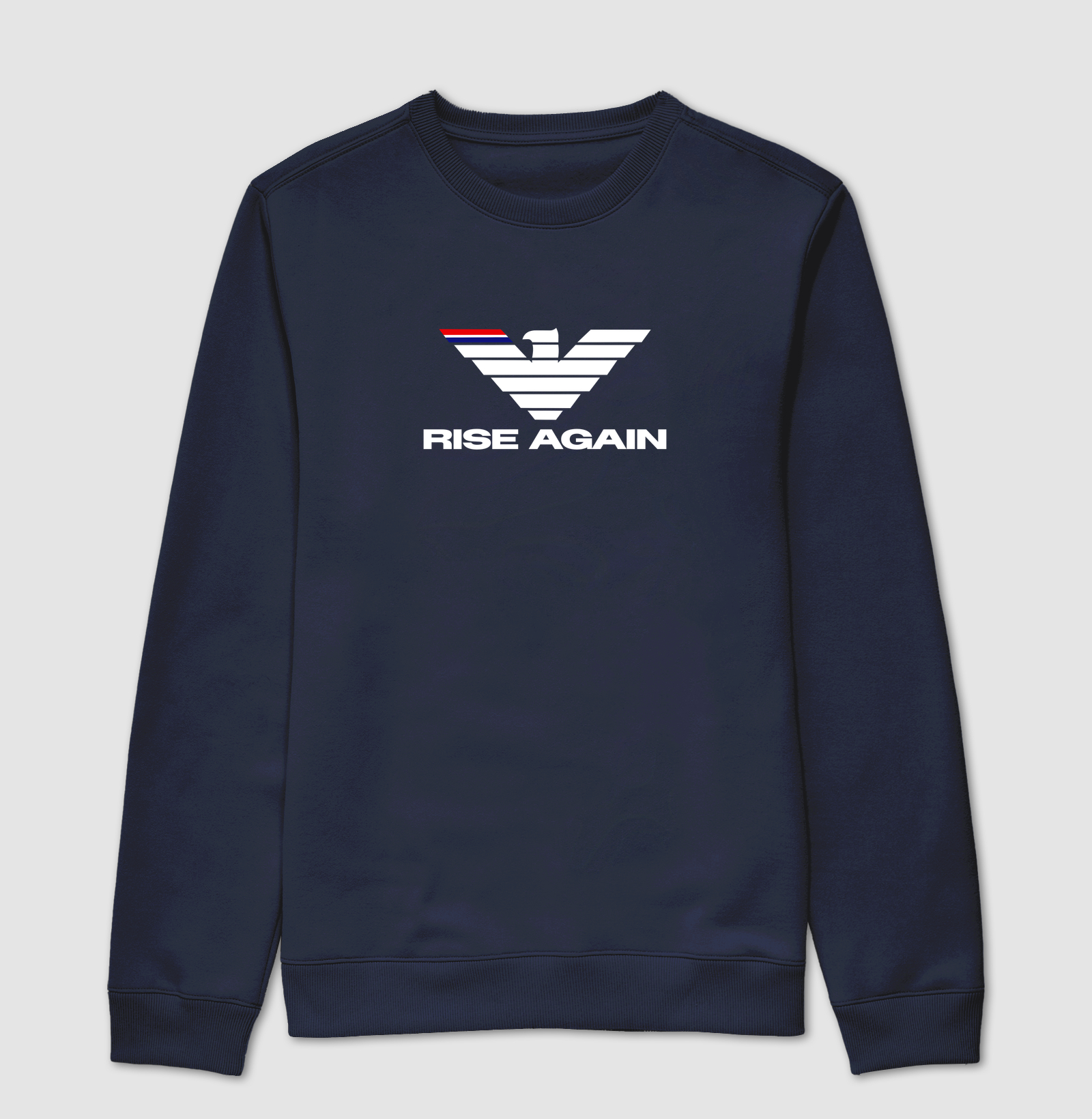 A estampa "Rise Again" é a representação visual da força de quem nunca desiste. Com uma águia estilizada de traços marcantes e design moderno, a arte simboliza poder, foco e a capacidade de se reerguer mais forte após cada batalha. - Imagem 4