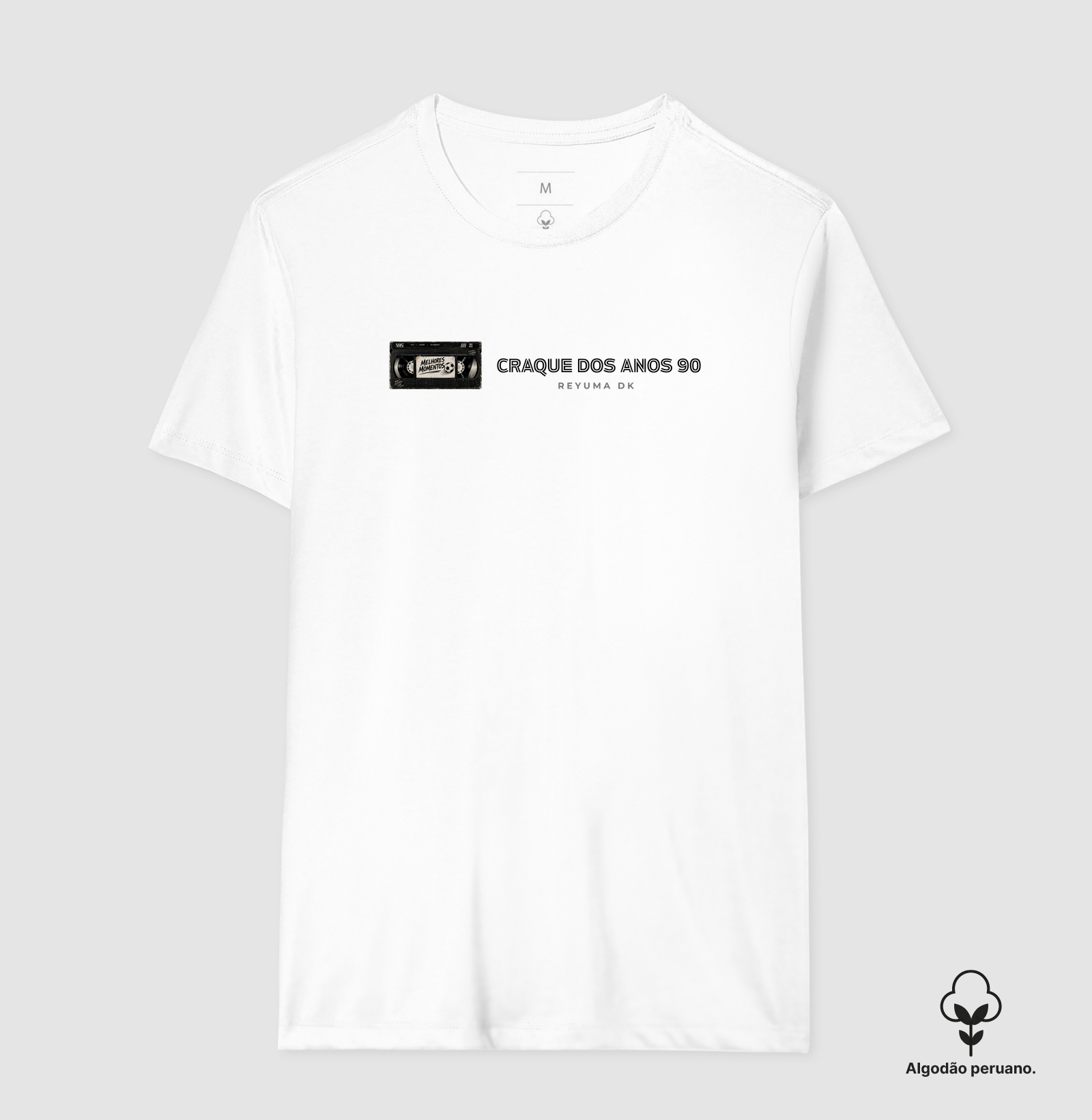 Camiseta Masculina, Feminina, Babylook e Unissex de Algodão Peruano Futebol "Craque dos anos 90"  - Imagem 4
