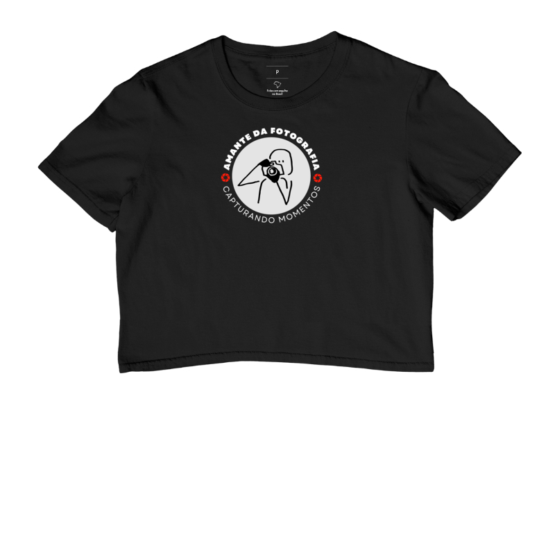 Camiseta feminina cropped amante da fotografia - Imagem 2