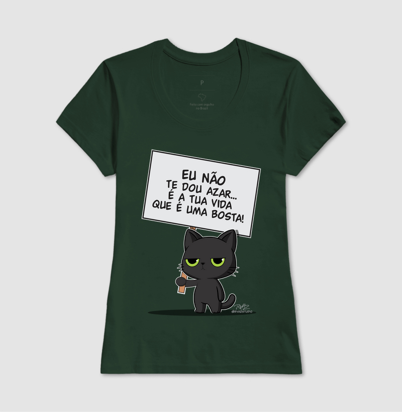 Camiseta Gato Sincero Azar - Imagem 13