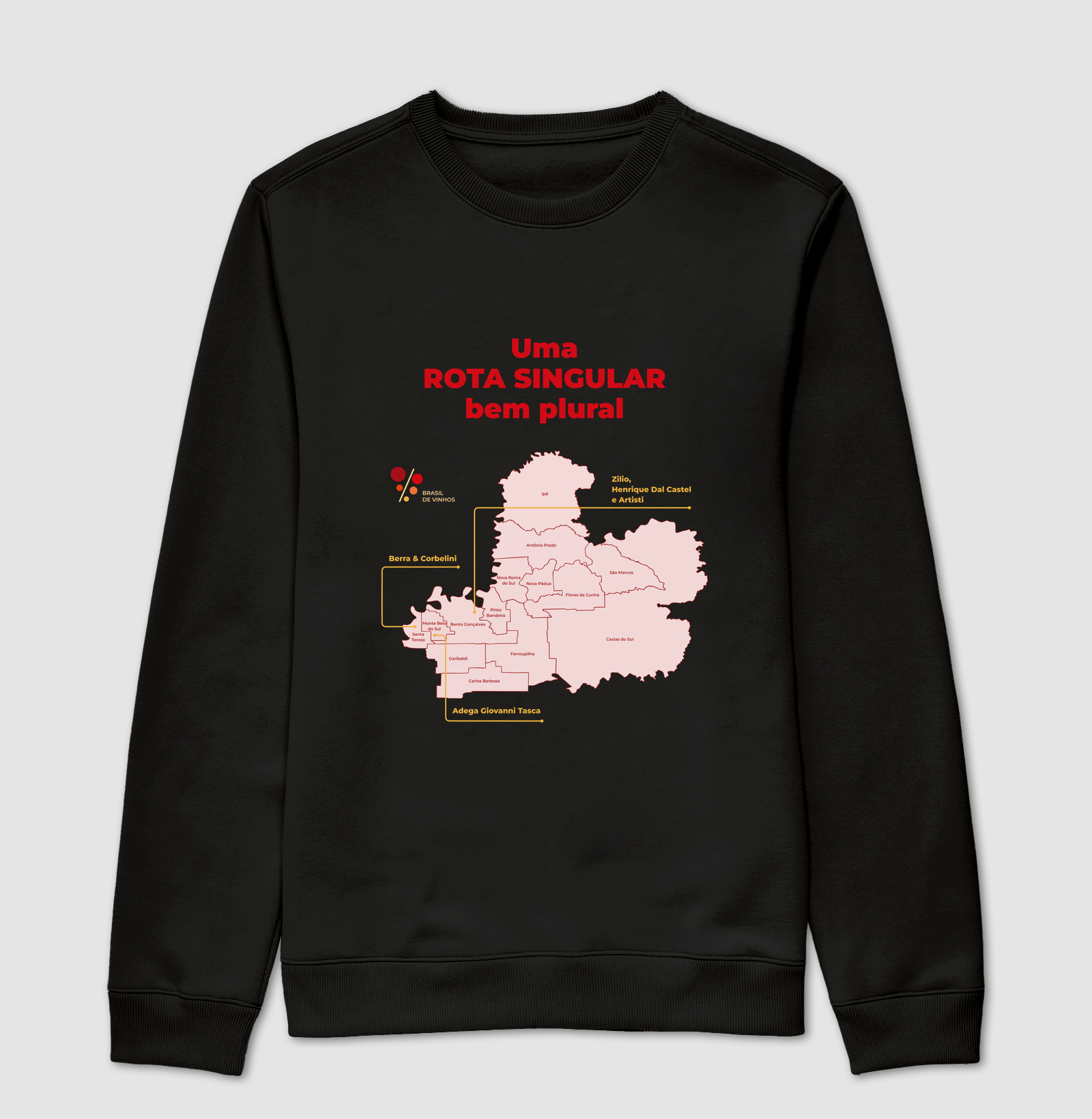 Suéter Moletom Brasil de Vinhos - Rota Singular - Imagem 4