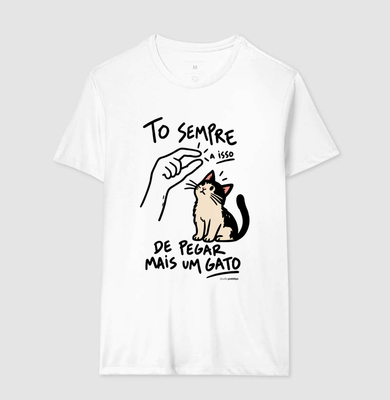 Camiseta Tô Sempre a Isso de Pegar Mais um Gato - Imagem 4