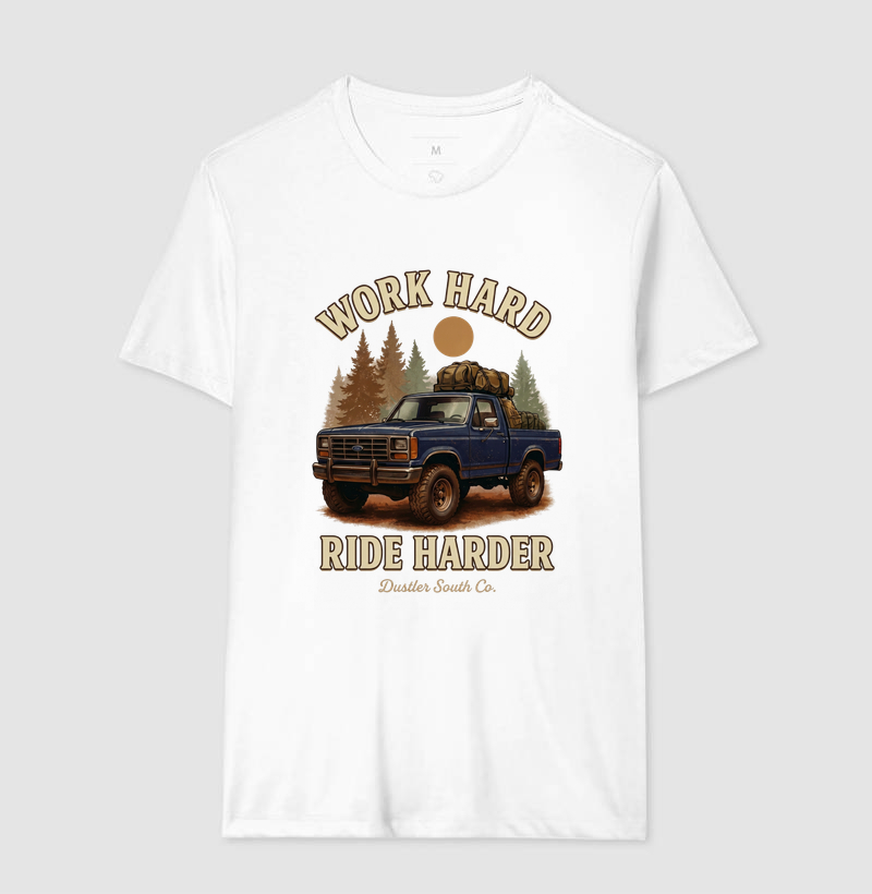 Camiseta Country Masculina – F150 Work Hard Truck Style