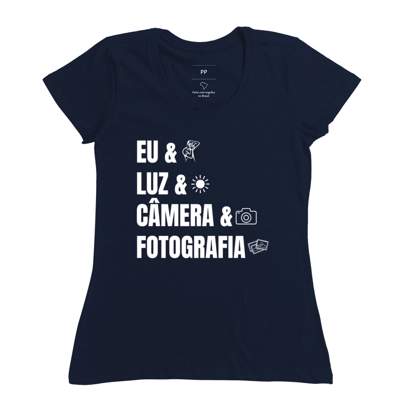 Camiseta eu, luz, câmera e fotografia - Imagem 6