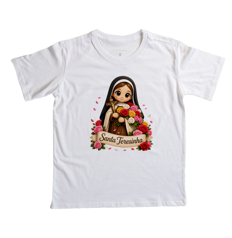 Camiseta Infantil Santa Teresinha - Imagem 3