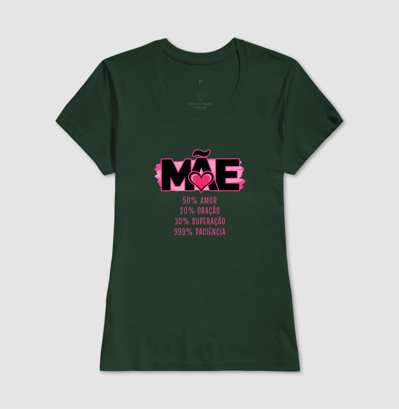 Camiseta Feminina Acinturada 100% Mãe - Imagem 7