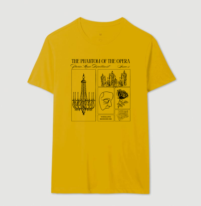 Camiseta O Fantasma da Ópera – Literatura Gótica - Imagem 10