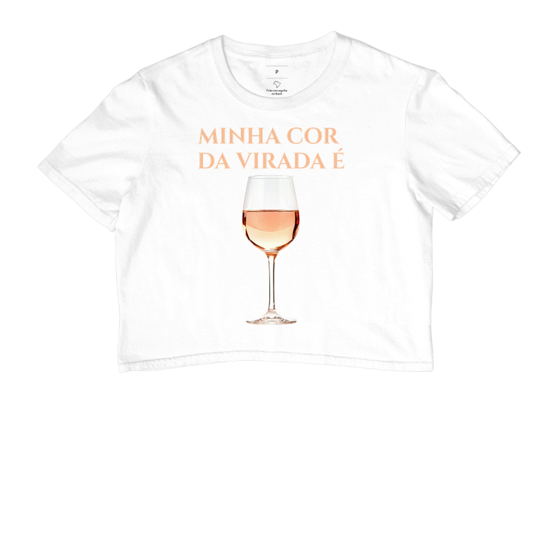 Camiseta Cropped Cor da Virada – Rosé - Imagem 3