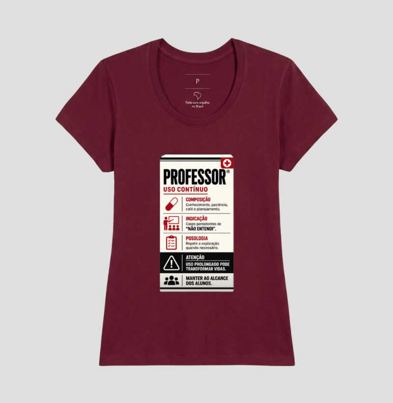 Camiseta Masculina Algodão Bula Professor Uso Contínuo - Imagem 26