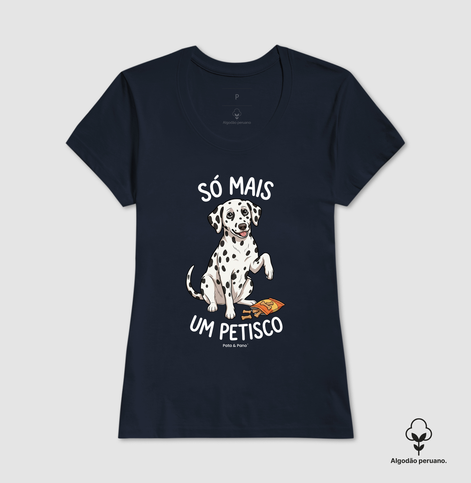 CAMISETA ALGODÃO PERUANO DALMATA PETISCO - Imagem 2