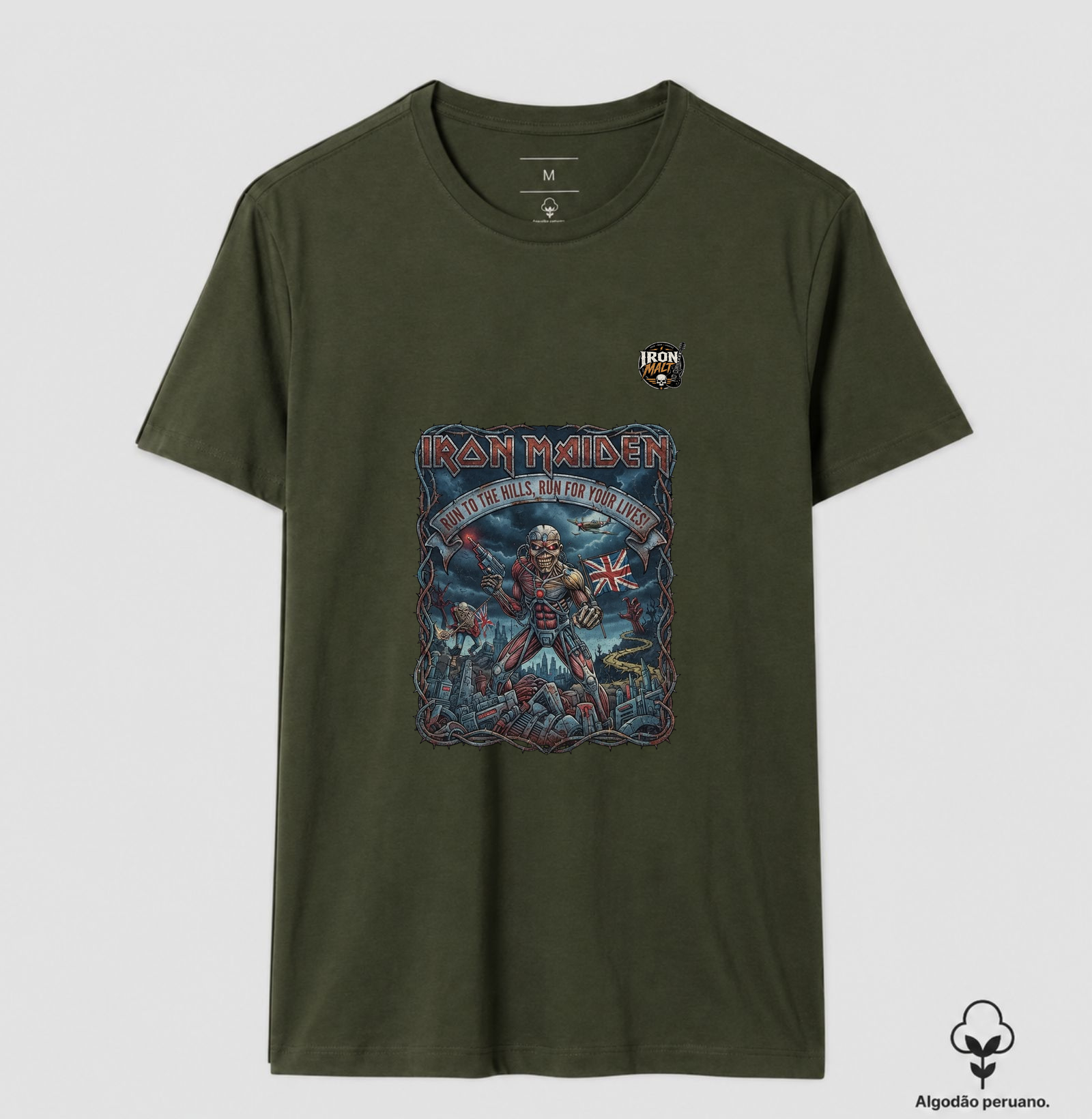 Camiseta Iron Maiden “Run to the Hills” - Imagem 7