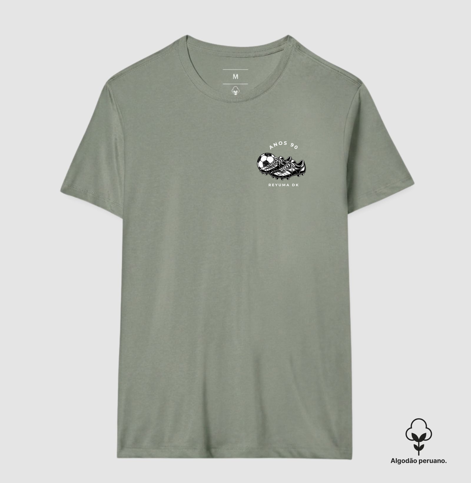 "Chuteira anos 90" - Futebol - Camiseta Algodão Peruano Masculina, Feminina e Babylook - Imagem 11