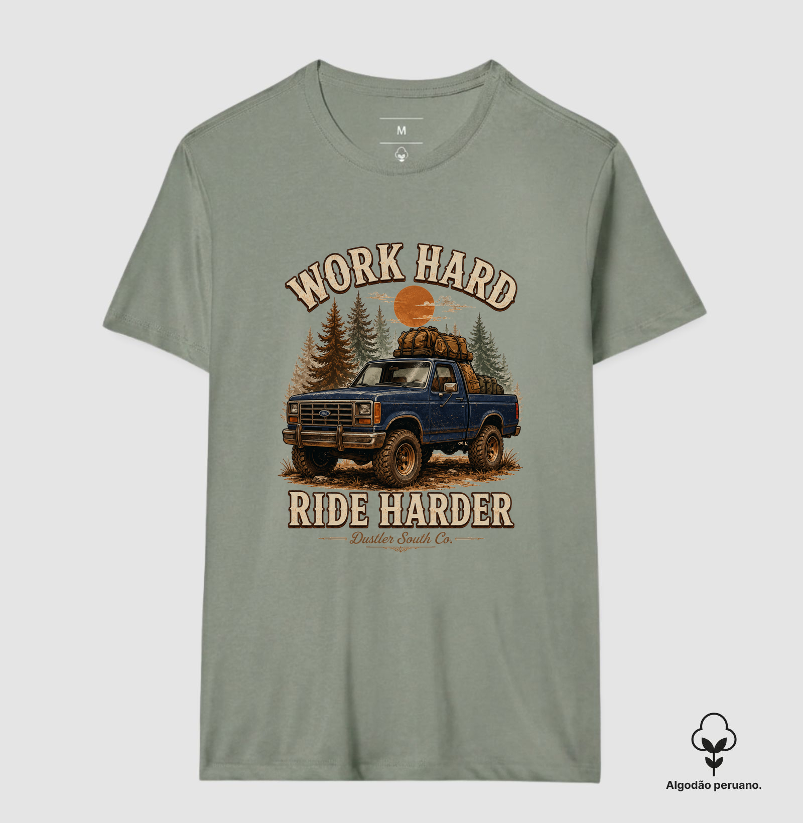 Camiseta Country Work Hard Ride Harder – Dustler South Co. - Imagem 4