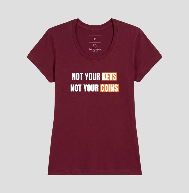 Camiseta Bitcoin Not Your Keys, Not Your Coins - Imagem 24