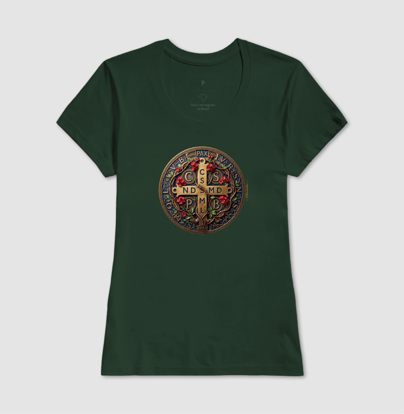 Medalha de São Bento e Flores Coroa-de-Cristo | Arte Sacra Exclusiva - Imagem 13