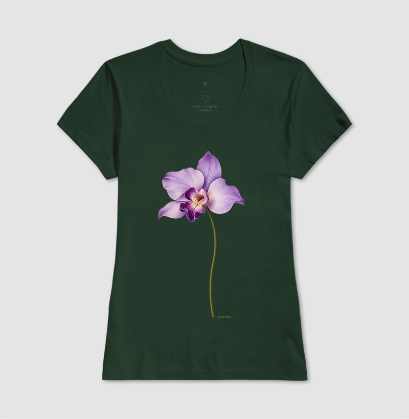 Camiseta Orquídea Lilás (estampa G) - Imagem 9