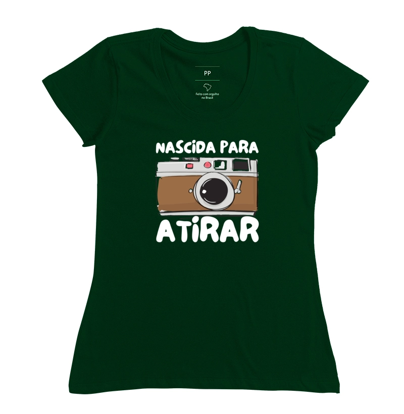 Camiseta feminina nascida para atirar - Imagem 7