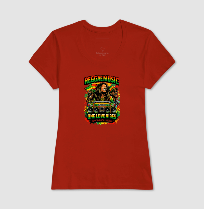 Camiseta One Love Vibes. Coleção Reggae Music. Masculina e Feminina. Algodão Premium. - Imagem 9