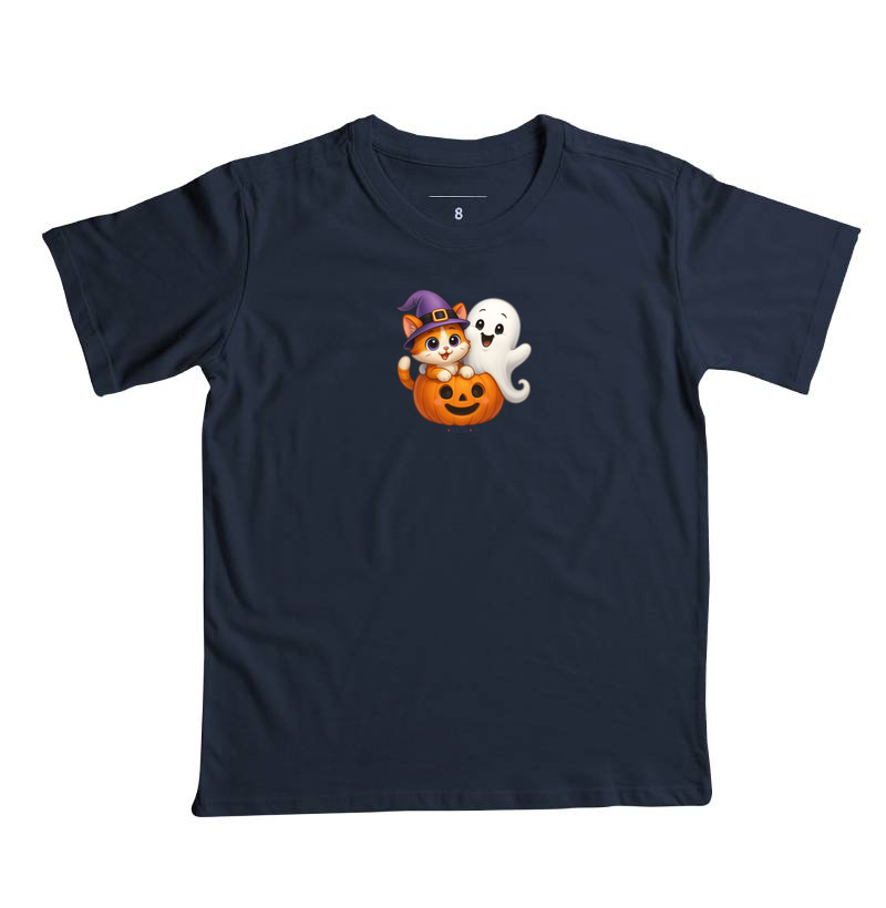 Infantil - Gatinho Laranja com Fantasma - Imagem 3