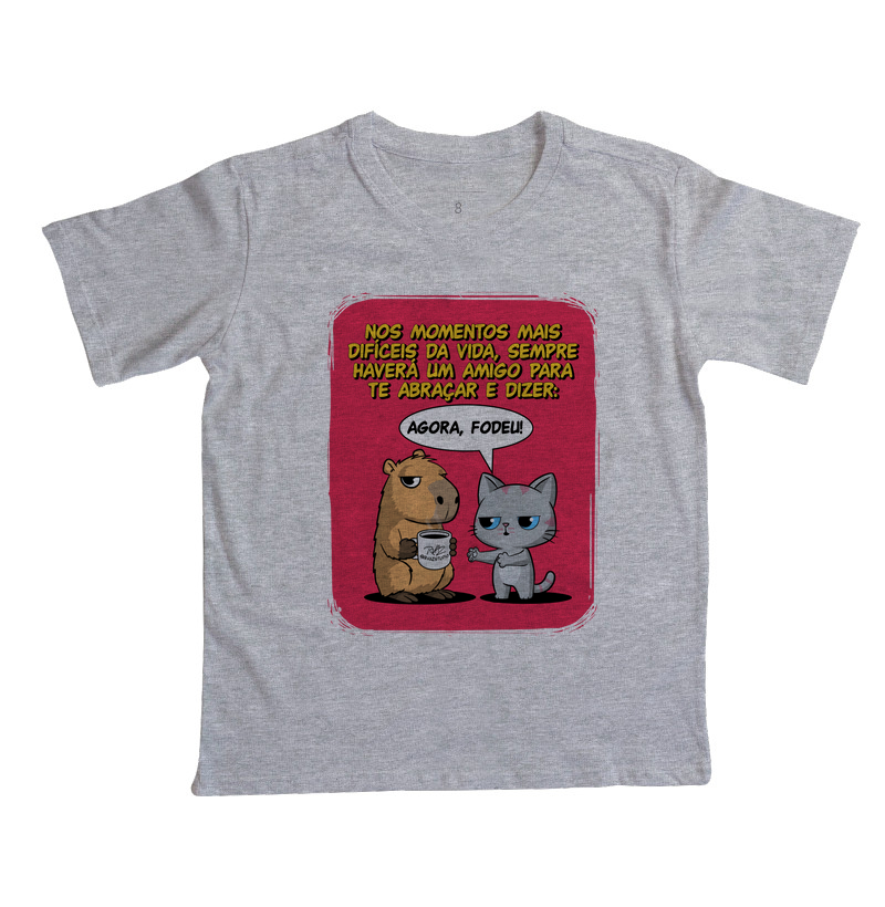Camiseta Capivara e Gato Amigos - Imagem 4