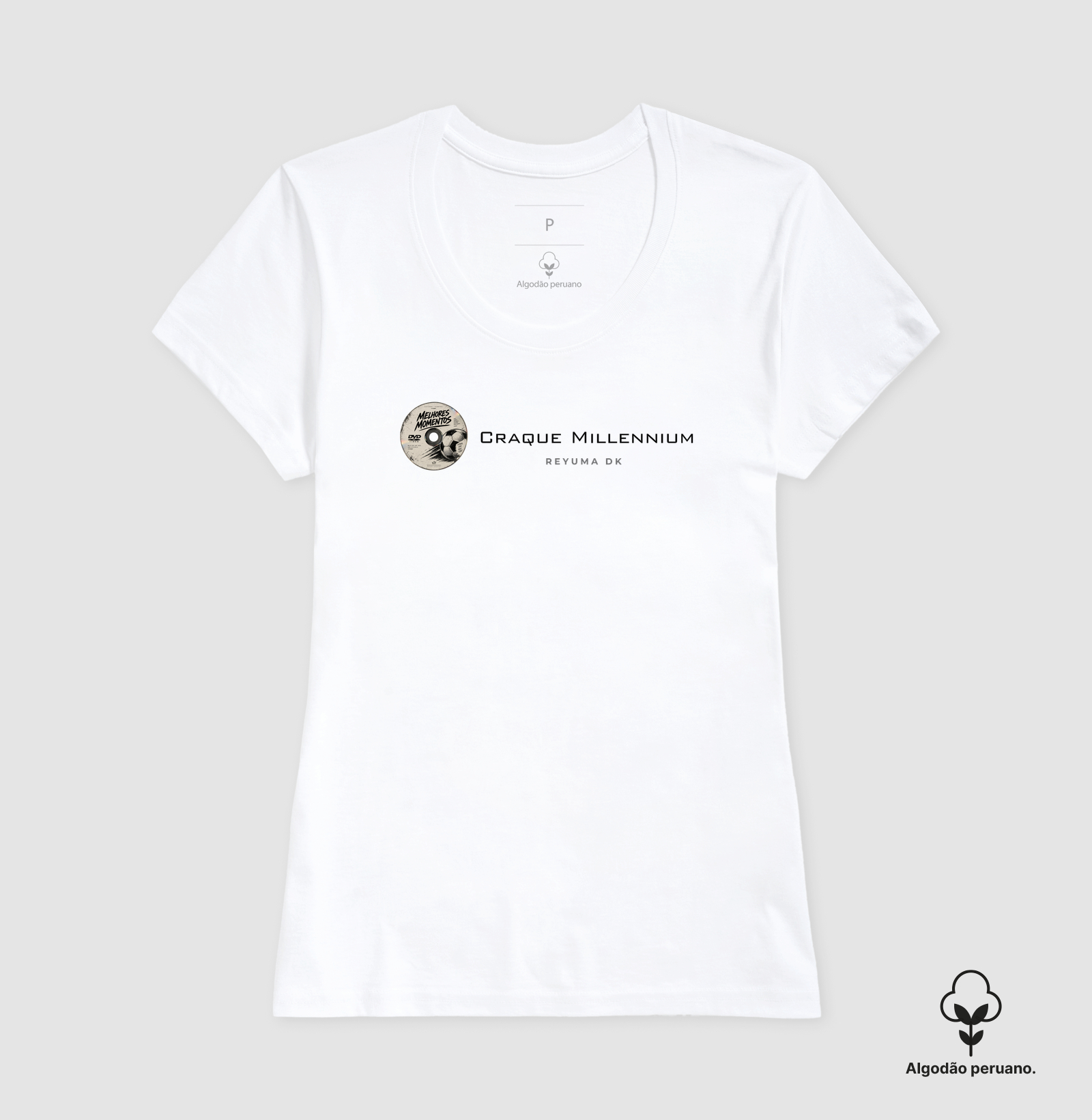 Camiseta Masculina, Feminina, Babylook e Unissex de Algodão Peruano Futebol "Craque Millennium"  - Imagem 3