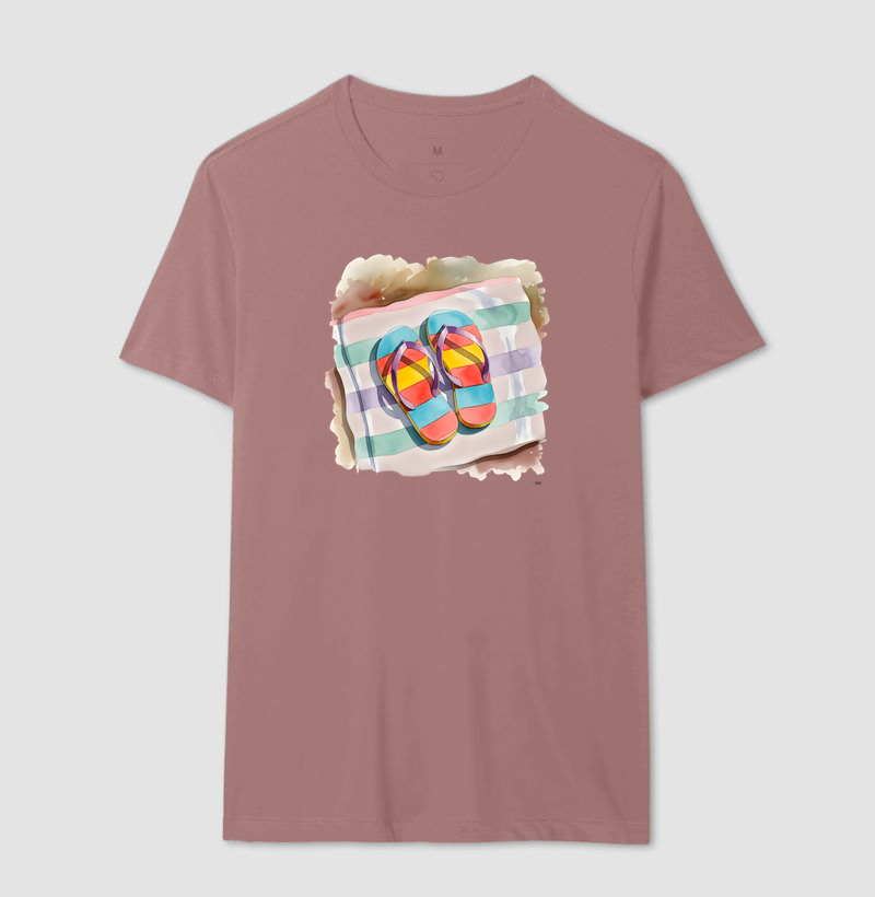 Camiseta Algodão Premium - Chinelos de Verão  - Imagem 12