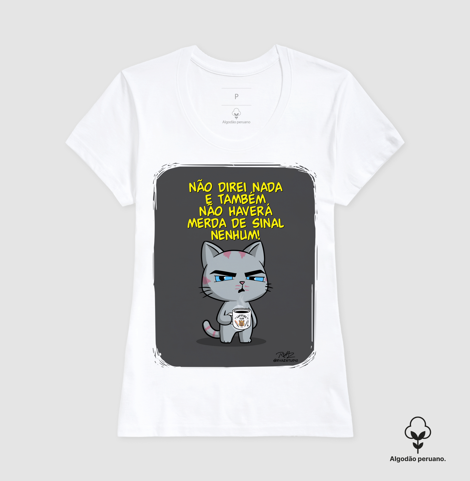 Camiseta Gato Sincero Sinal Nenhum - Imagem 4