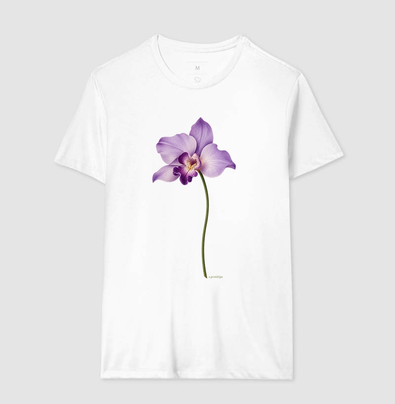 Camiseta Orquídea Lilás (estampa G) - Imagem 4