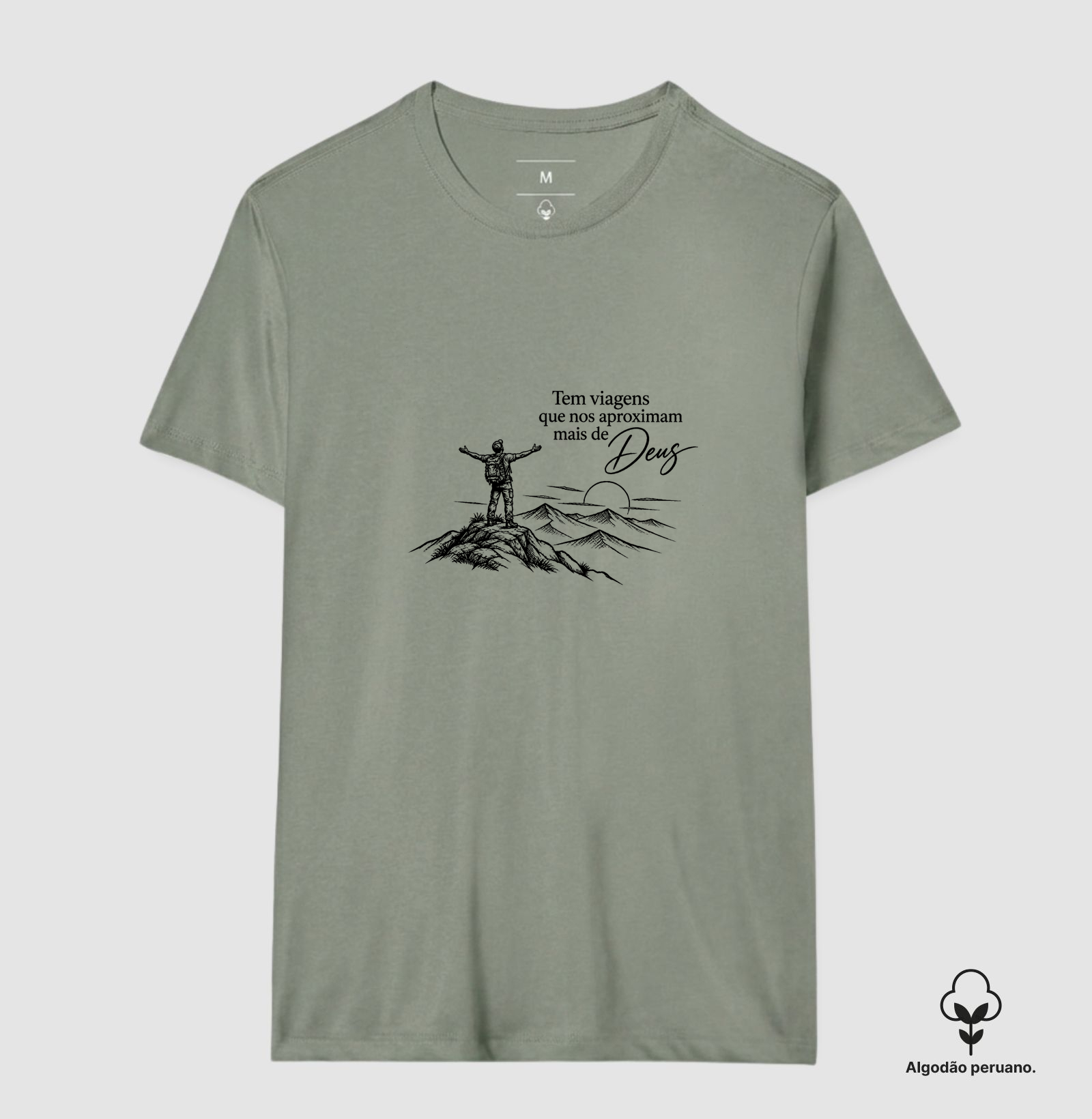 Camiseta Algodão Peruano | Tem Viagens que nos Aproximam de Deus - Imagem 4