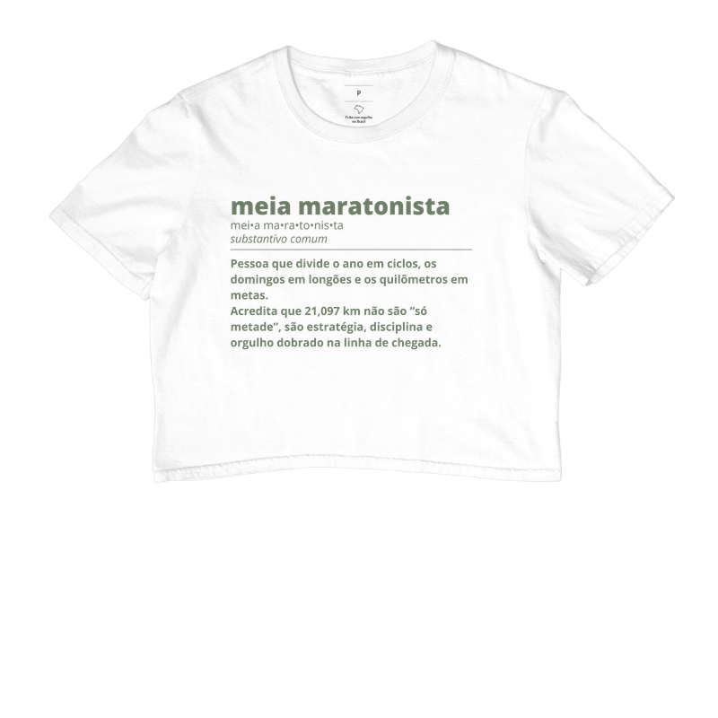 Cropped Meia Maratona - Meia Maratonista Dicionário - Imagem 3