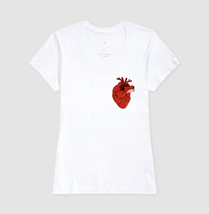 Camiseta Coração Anatômico Vermelho - Imagem 5