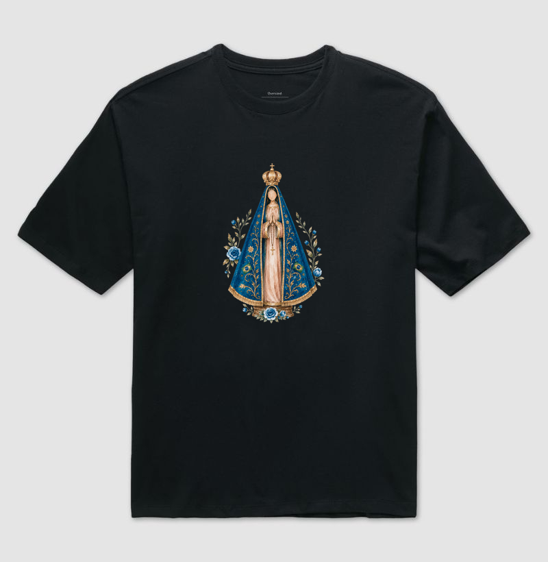 Tshirt Oversized N. Sra Aparecida Aquarela - Imagem 2