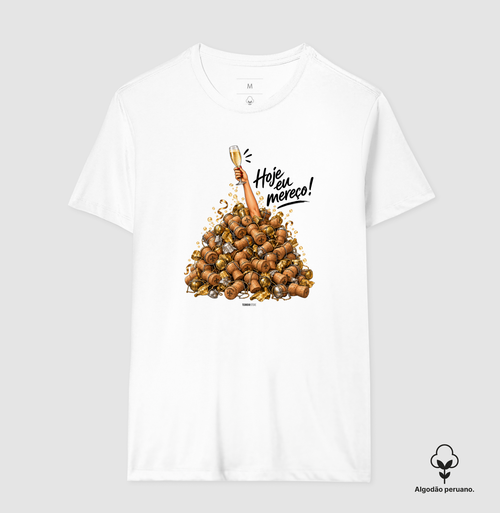 Camiseta “Hoje Eu Mereço” – Champagne Lifestyle - Imagem 4