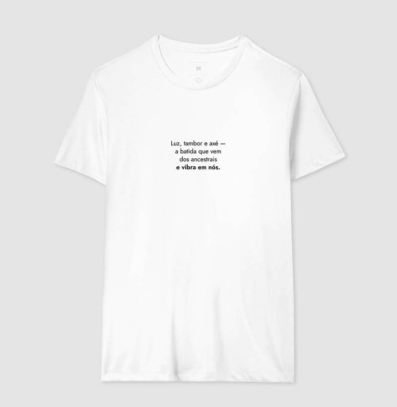 Camiseta Umbanda Luz Tambor e Axé – Estampa Escura - Imagem 2