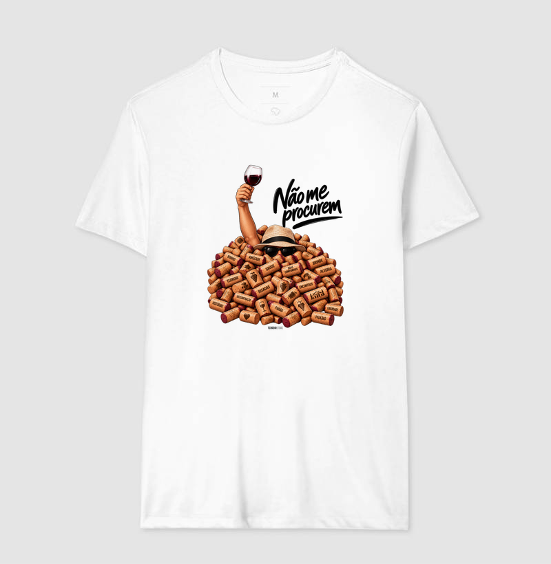 Camiseta “Não Me Procurem” – Wine Lifestyle - Versão Chapéu - Imagem 4