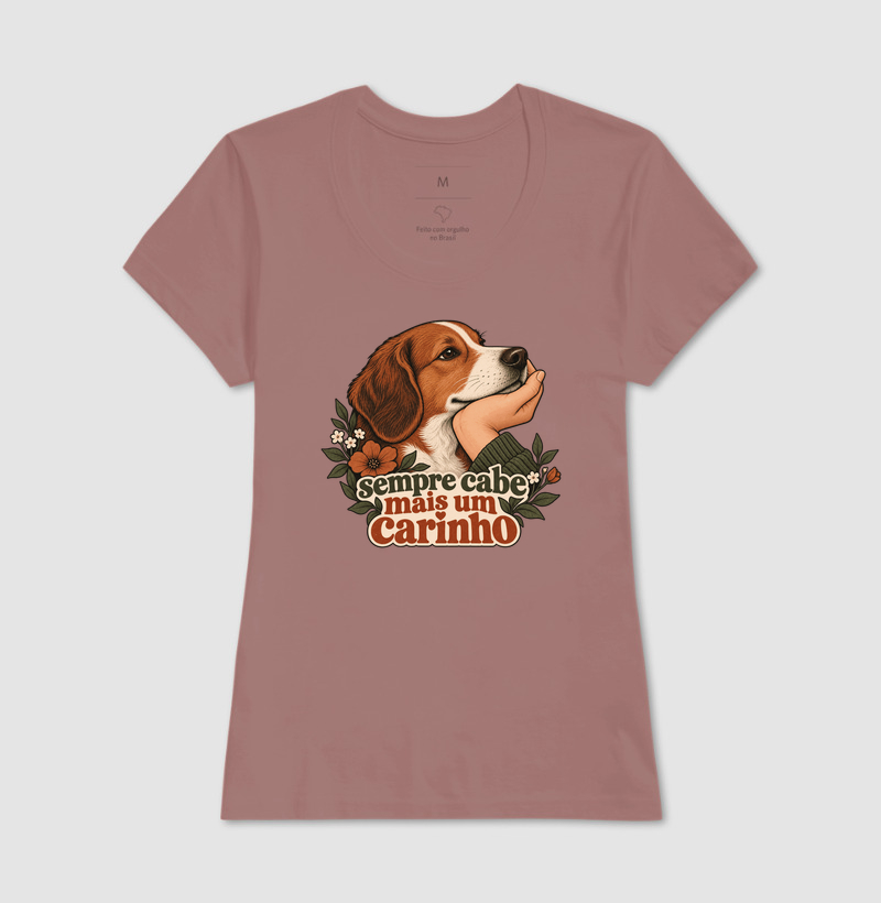 Camiseta Cachorro Carinho "sempre cabe mais um carinho" | Pelo & Pano - Imagem 17