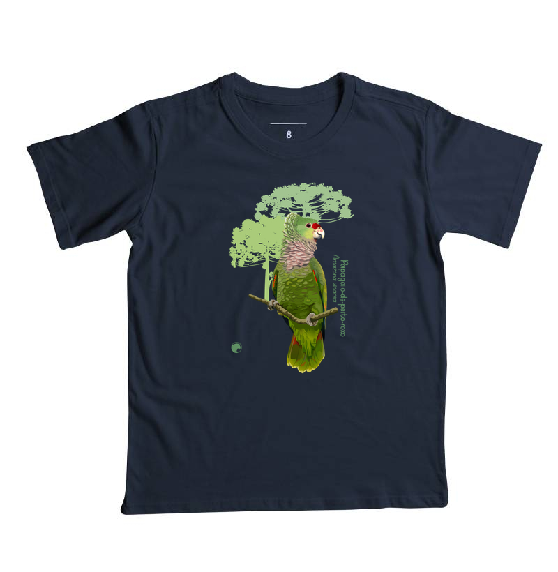 Camiseta Infantil Papagaio-de-peito-roxo - Imagem 7