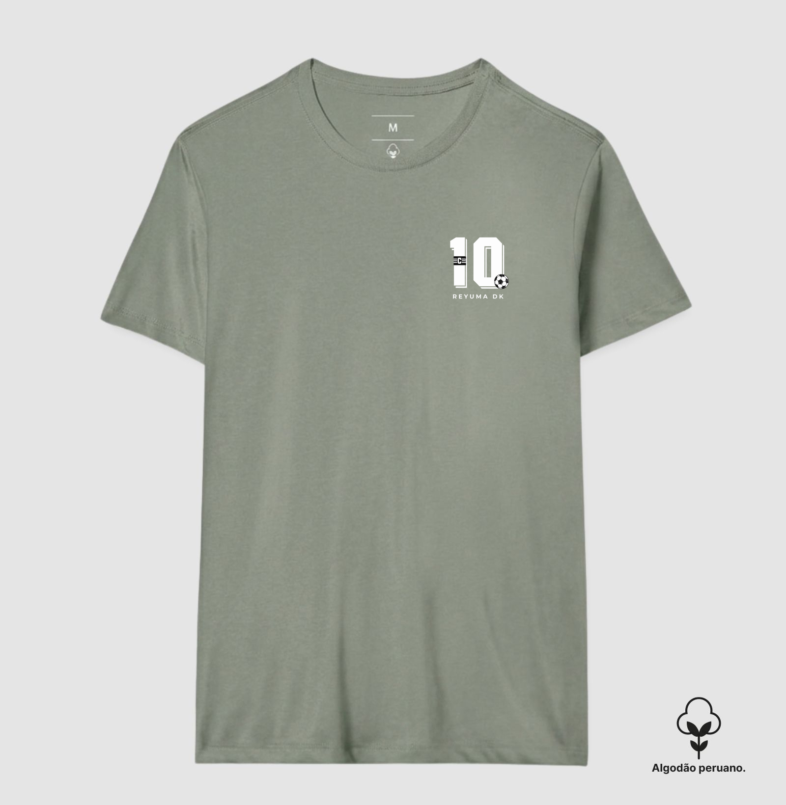 Camiseta Masculina, Feminina, Babylook e Unissex de Algodão Peruano Futebol "Dez e Faixa" - Imagem 3