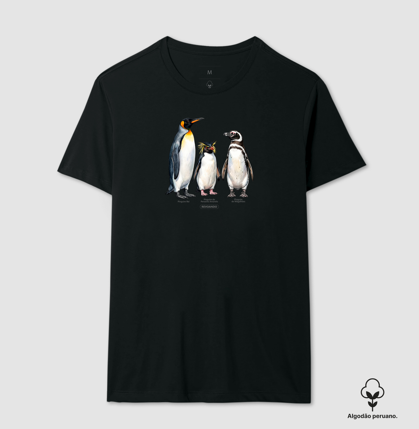 Traços Alados - Coletivo Pinguins - Algodão Peruano - Imagem 5