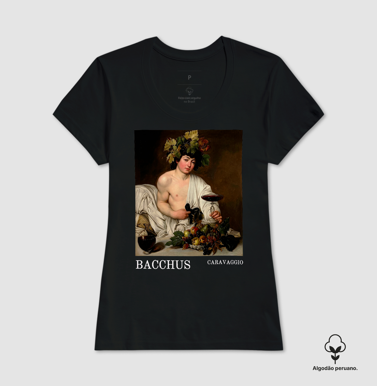 Camiseta Caravaggio Bacchus 100% Algodão Premium  - Imagem 4