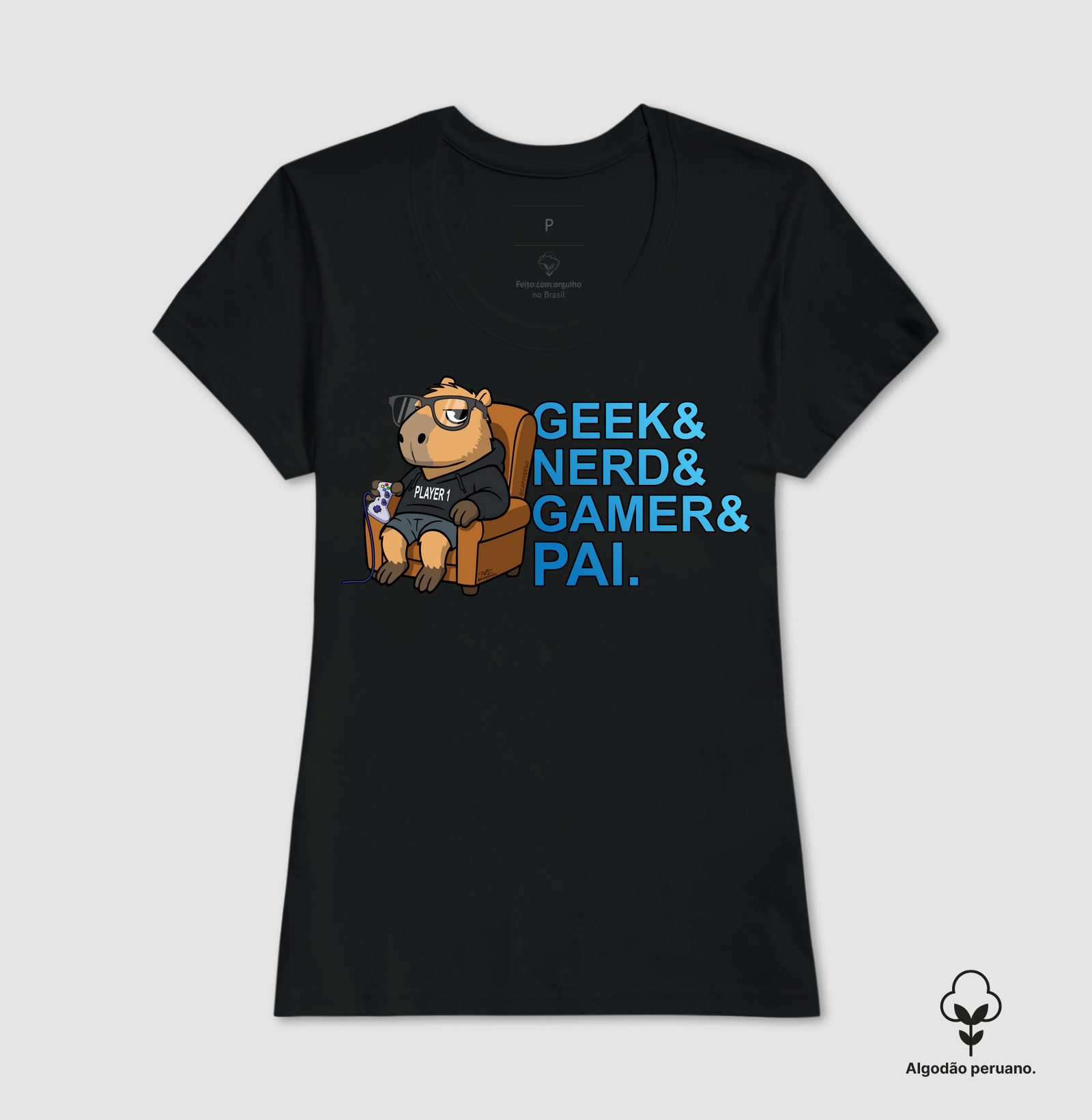 Camiseta Capivara Pai Gamer - Imagem 4