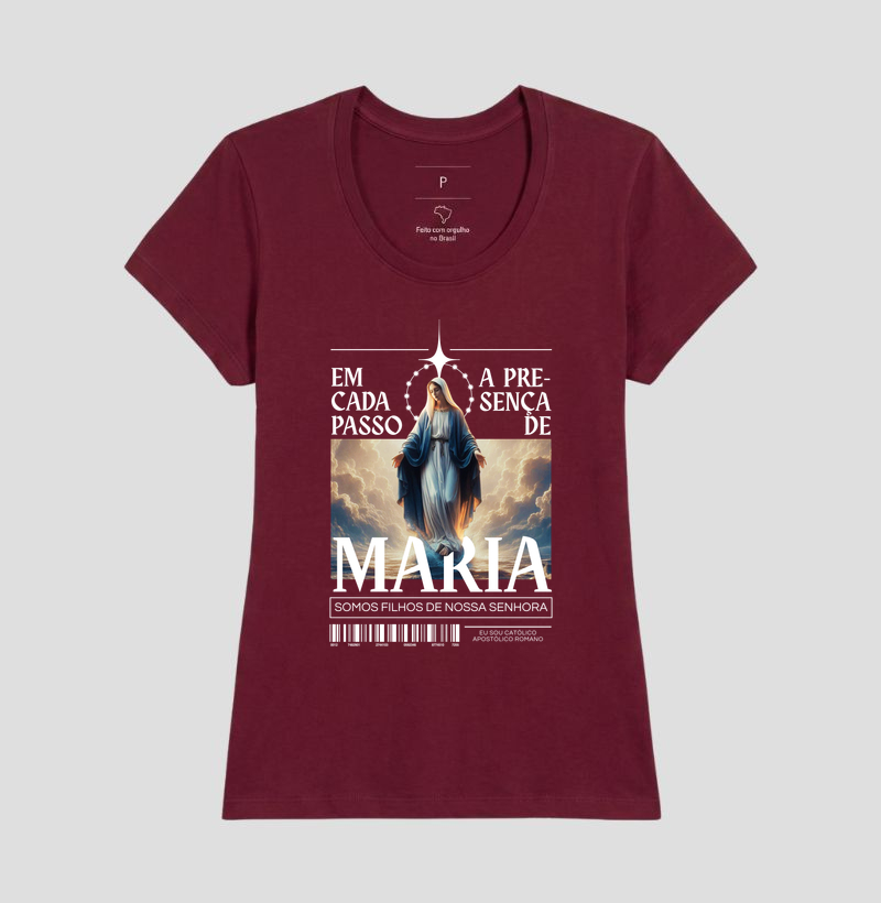 Camiseta Em Cada Passo A Presença de Maria - Imagem 17