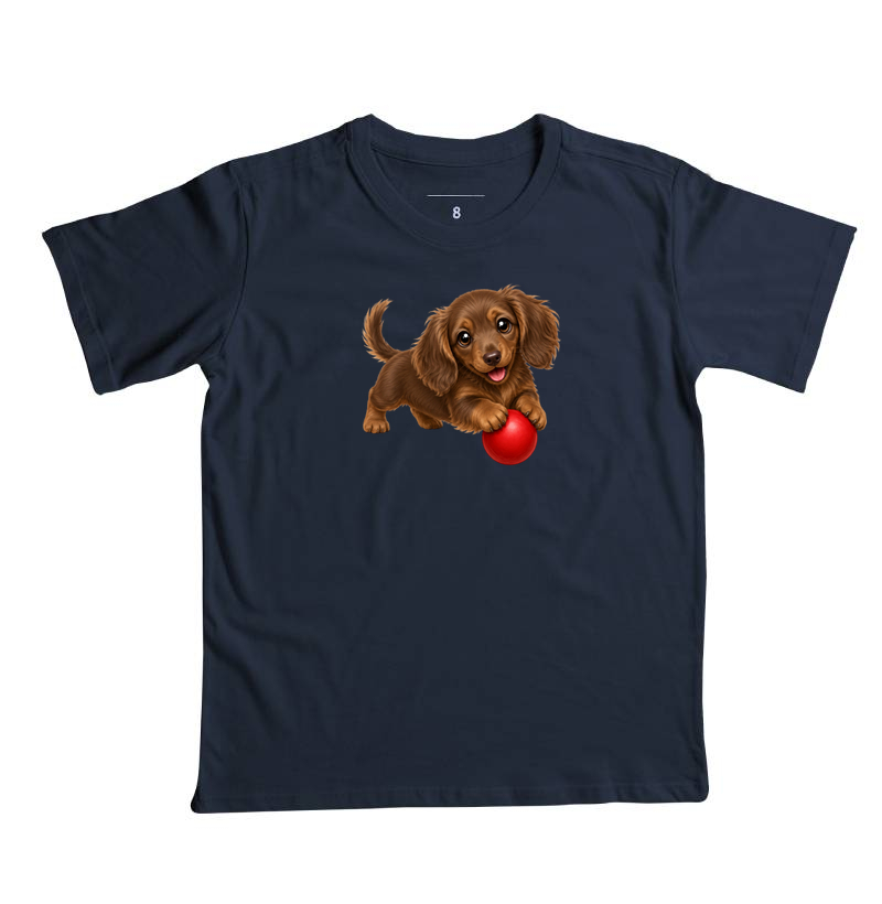 Dachshund Pelo Longo Marrom - Desenho Animado - Imagem 6