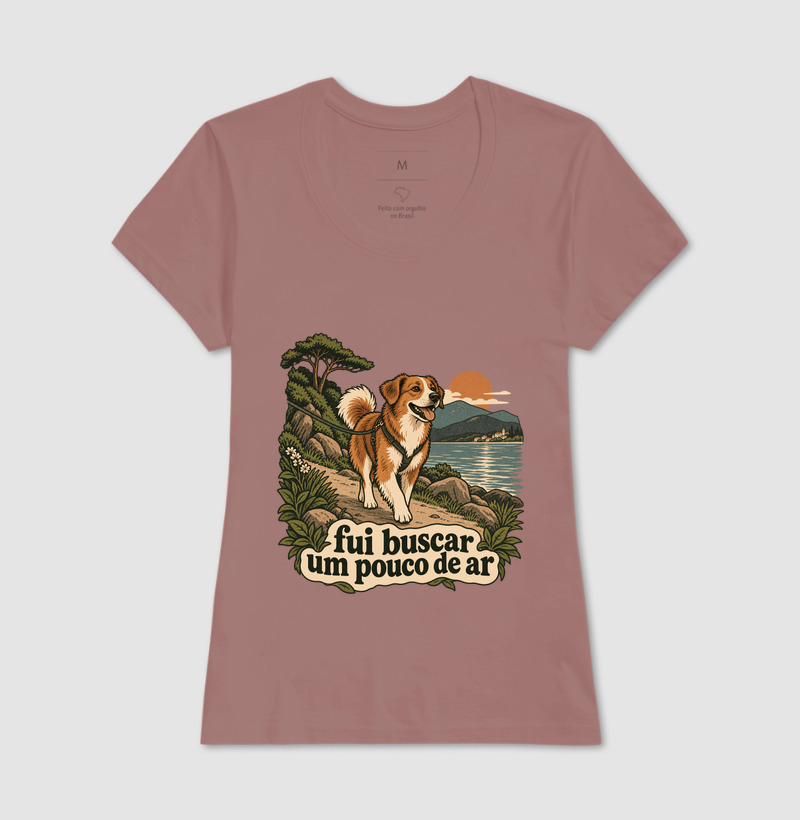 Camiseta Cachorro Natureza "fui buscar um pouco de ar" | Pelo & Pano - Imagem 17