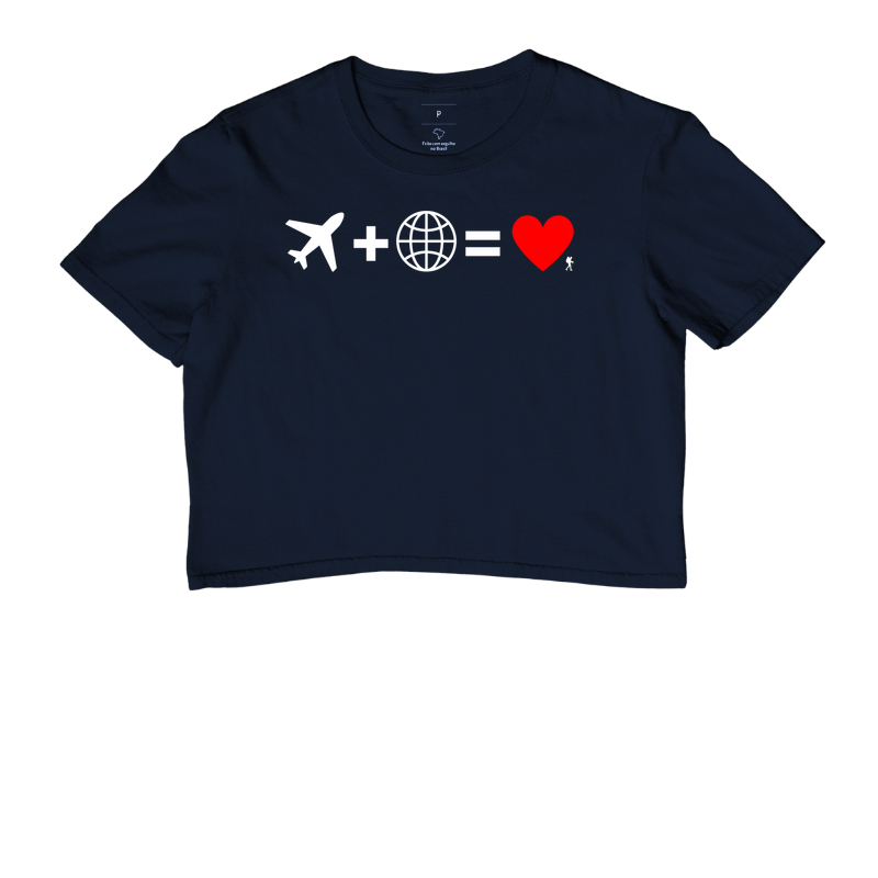 Camiseta Aviao Mais Mundo Igual Amor | Equacao Viagem Minimalista | Colecao Viciados em Viagem - Imagem 4